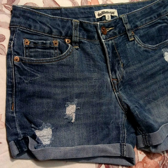 Dollhouse Denim Shorts – Size 3 Juniors, Dark Blue - Picture 3 of 8